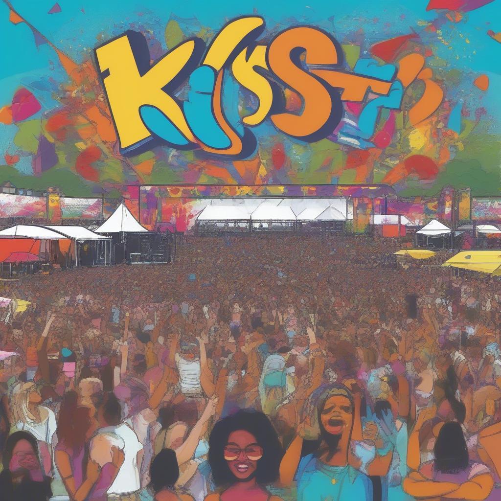 102.3 Kiss FM's Impact on Music Culture: An image showing people listening to Kiss FM at a concert or festival.