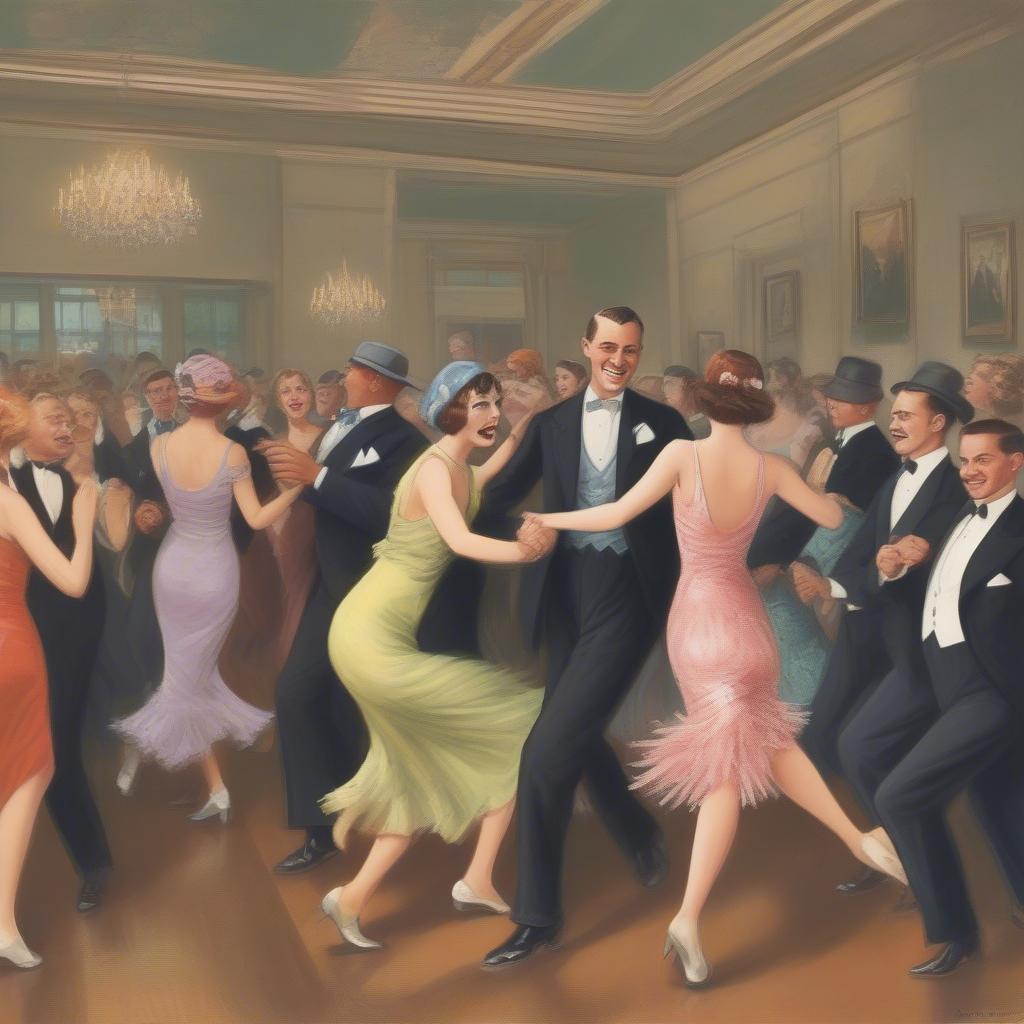 People Dancing the Charleston in the 1920s