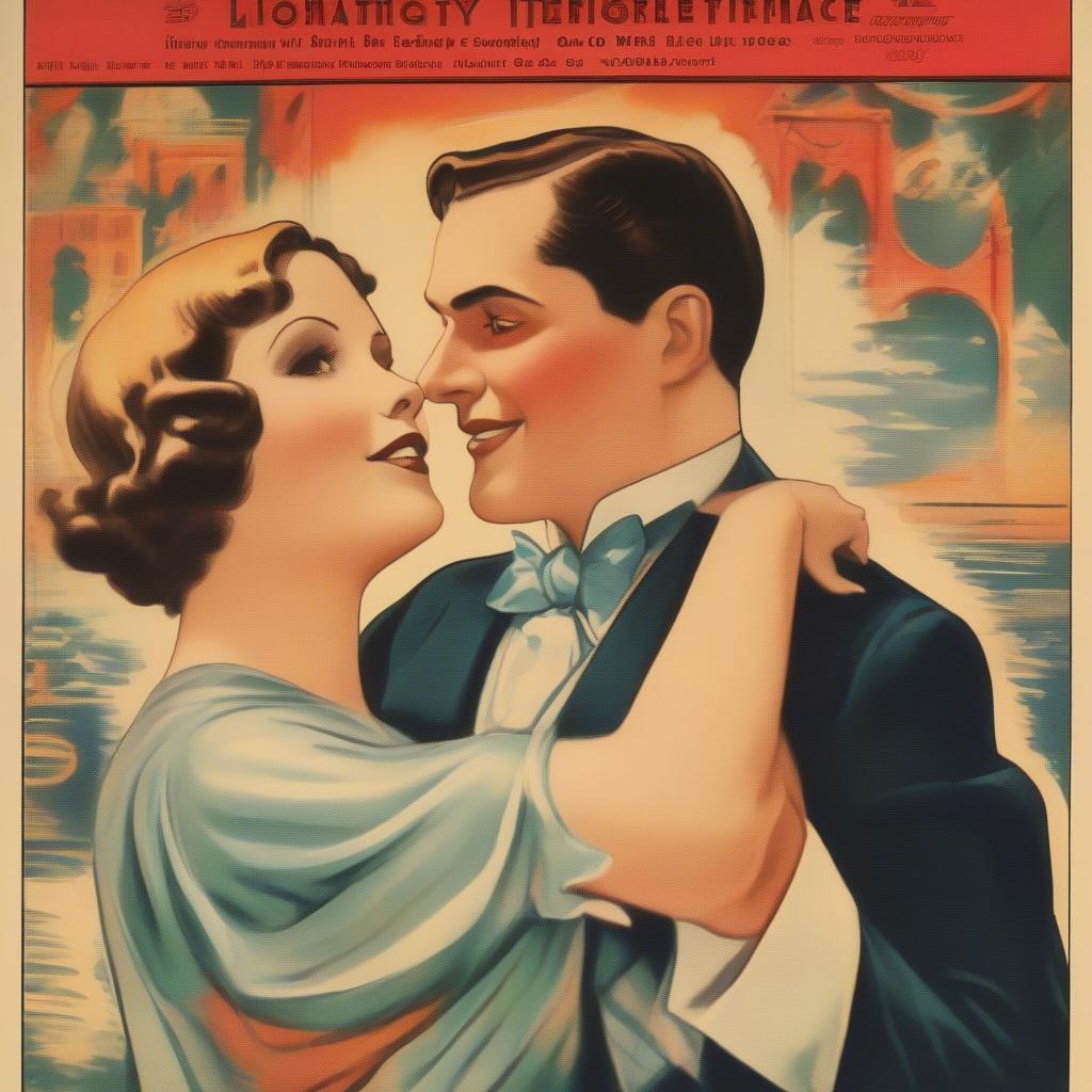 1930s Sheet Music: Vintage sheet music cover with a stylized illustration