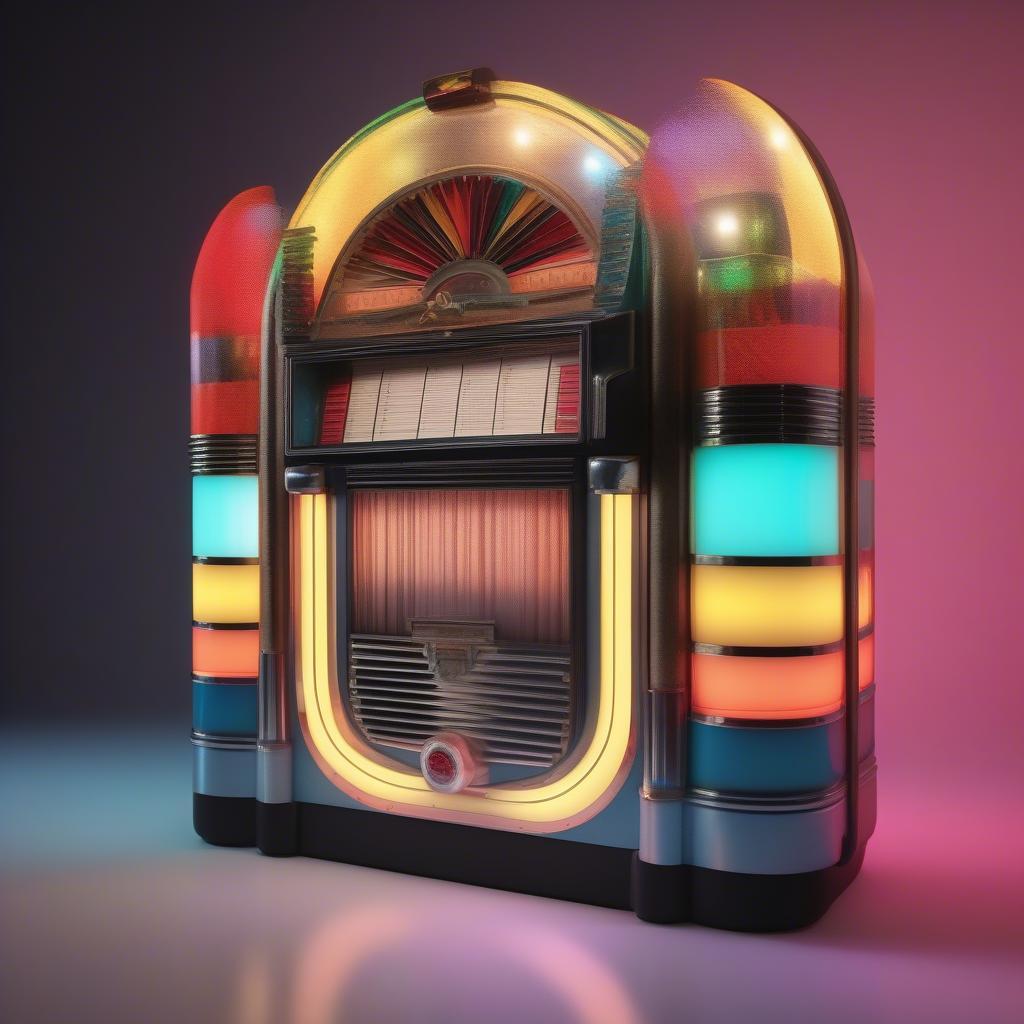 1950s Jukebox and Vinyl Records