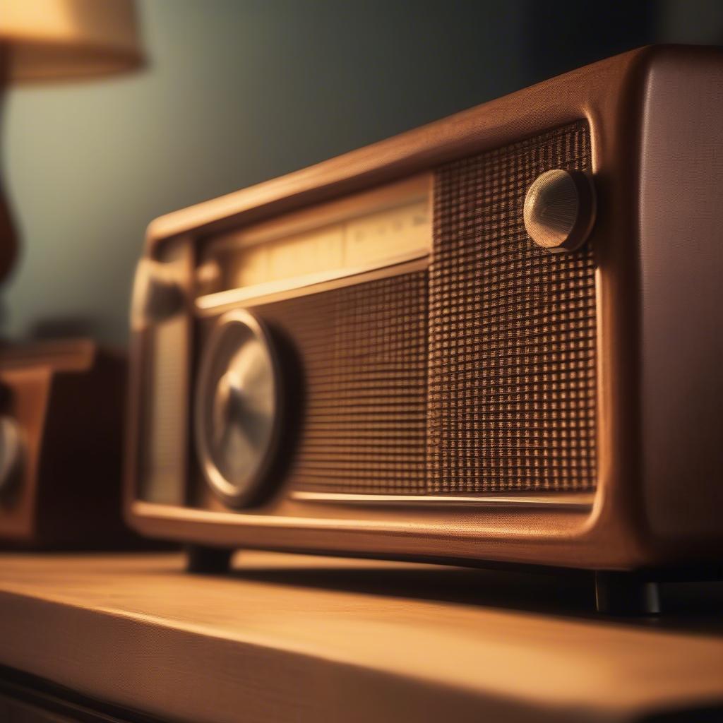 A vintage radio playing 1963 top 40 hits