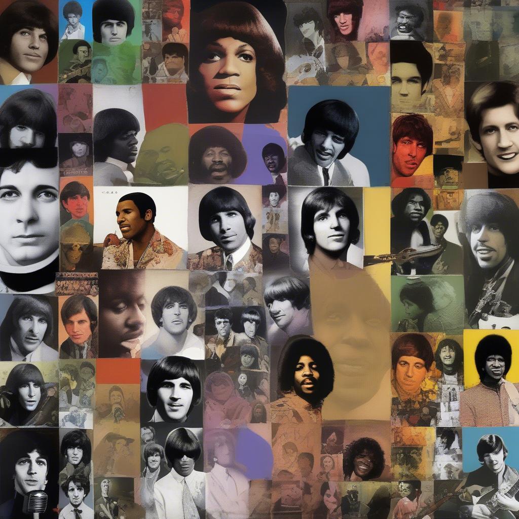 A montage of the top artists of 1967