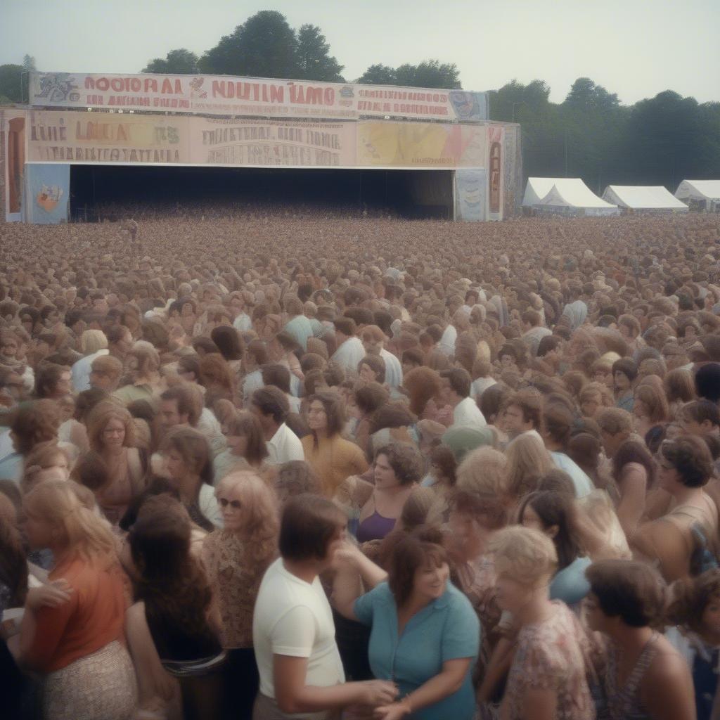 1969 Music Festival Crowd