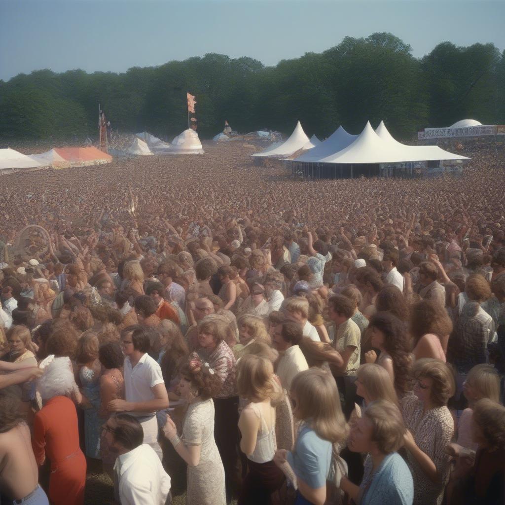 Crowd at a 1969 Music Festival