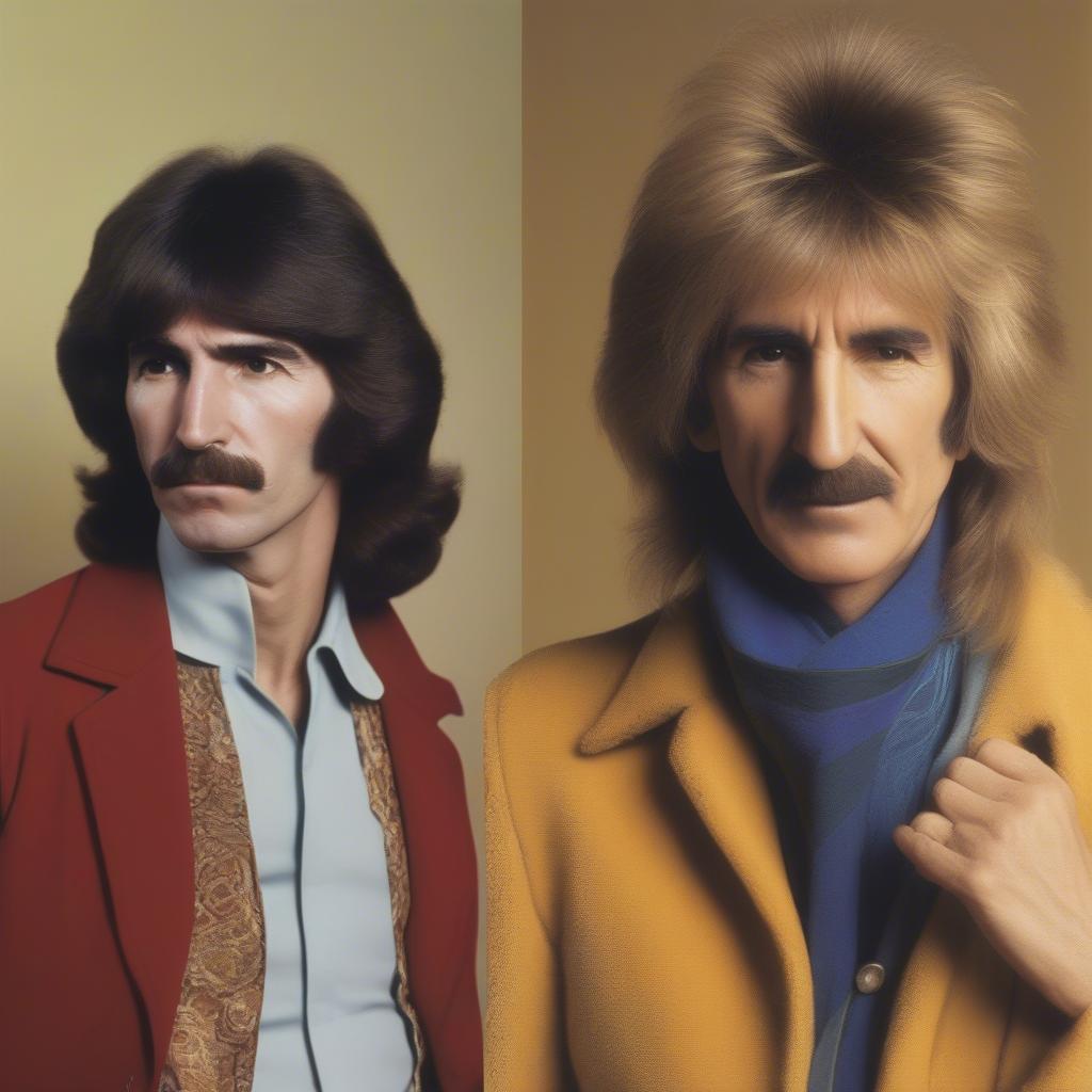 1971 Top Pop Artists: George Harrison and Rod Stewart