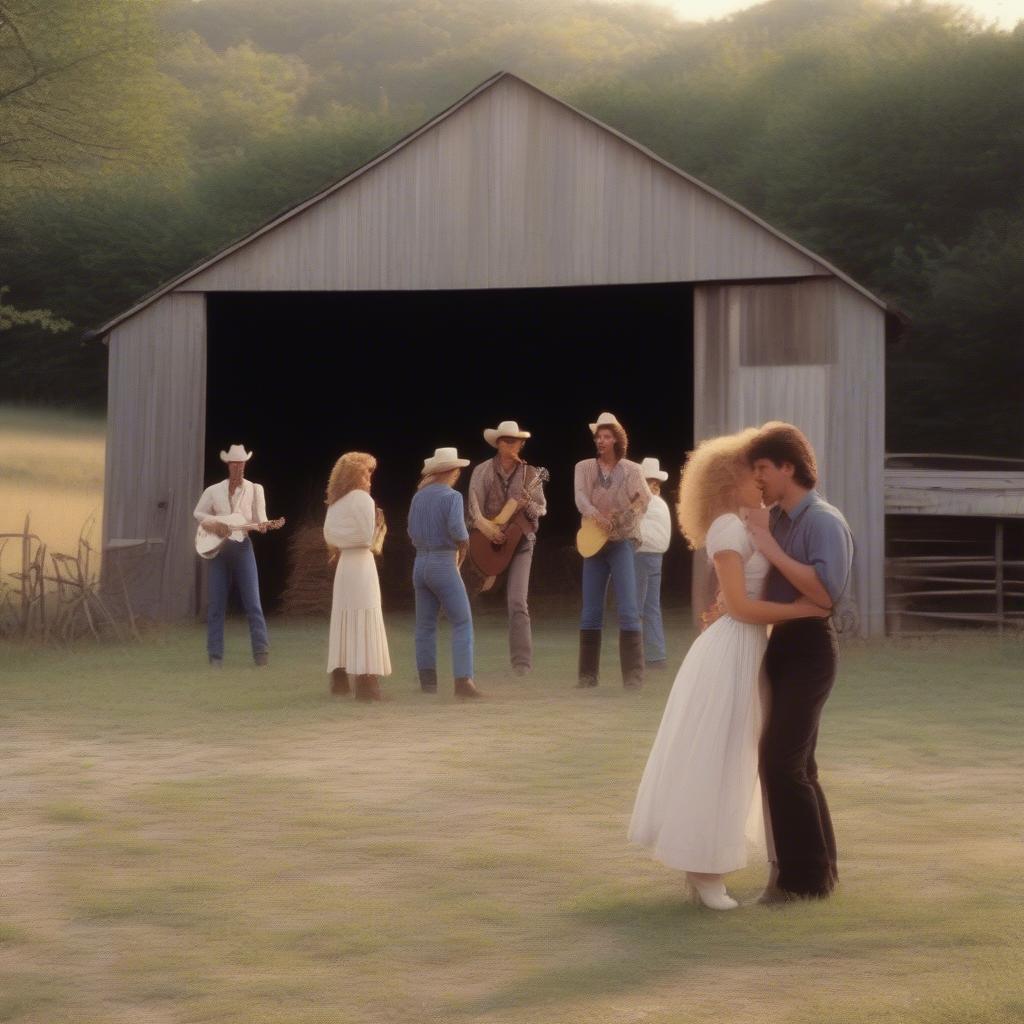 A Country Music Video Set in the 1980s