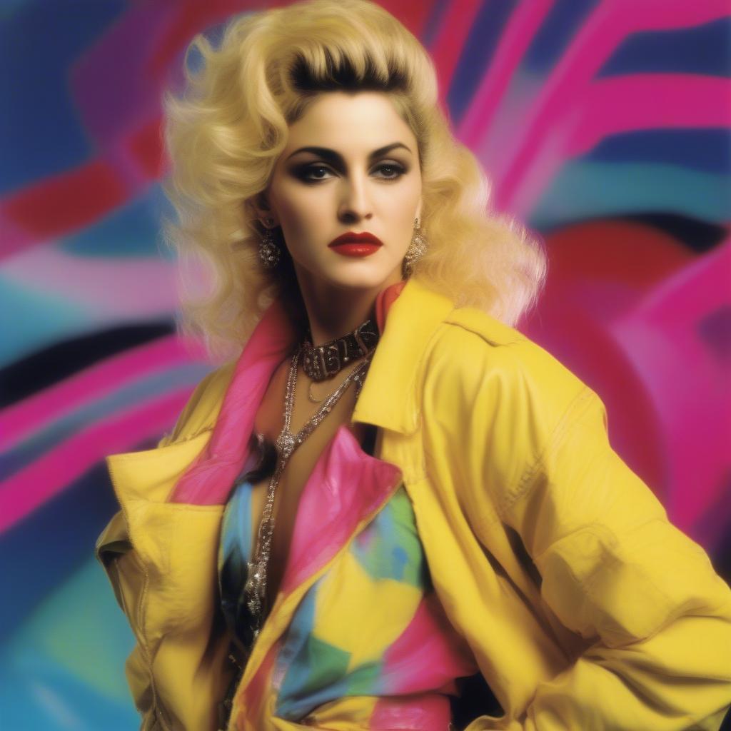 Madonna in a 1980s Music Video