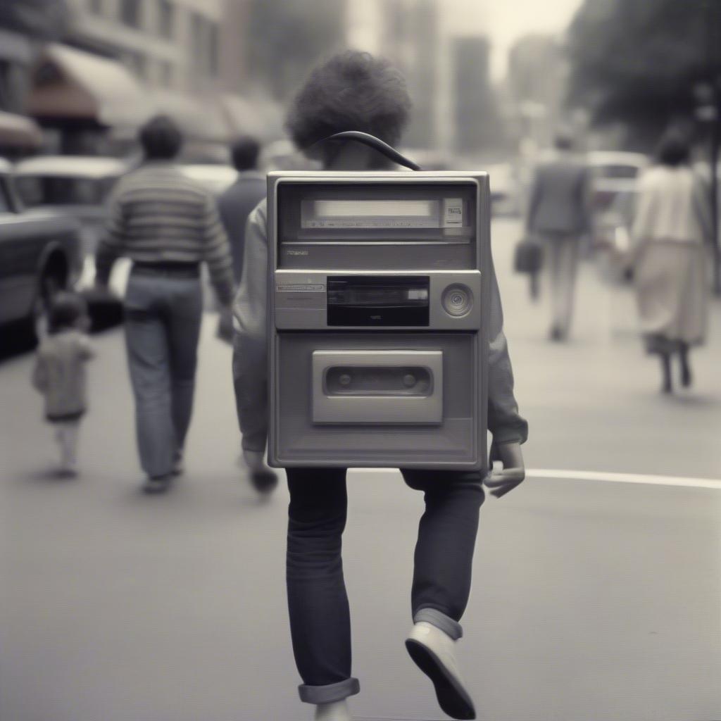 Listening to Music on a Walkman in the 1980s