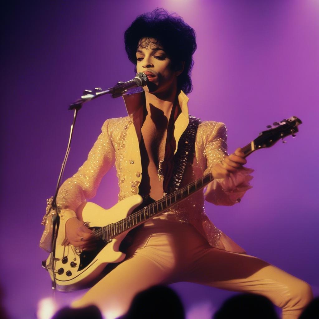 Prince Performing in "Purple Rain"