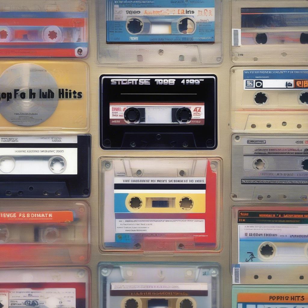 A cassette tape representing the popular music format of 1987 in the UK