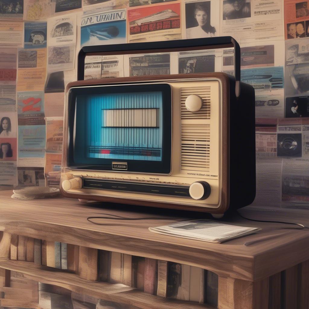 Retro Radio with 1989 Music Genres Displayed