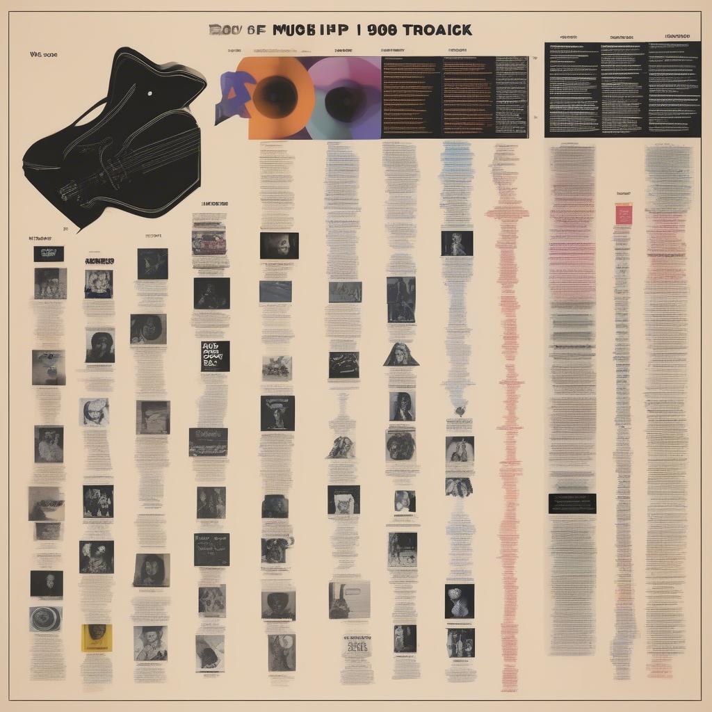 Influence of 1990 Music on Later Genres: A visual representation of how the musical styles and trends of 1990 influenced various music genres that emerged in later years.