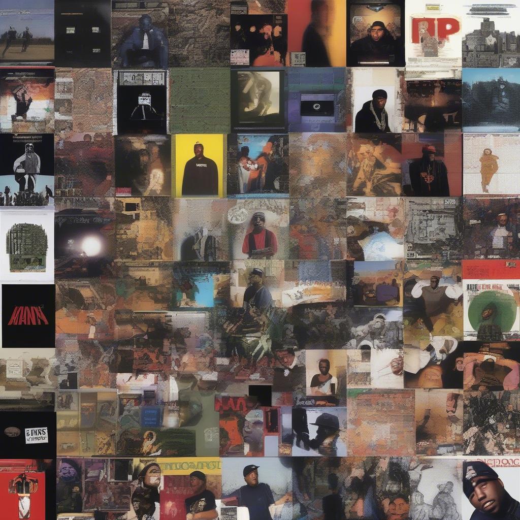 A collage of album covers from popular rap albums released in 1999