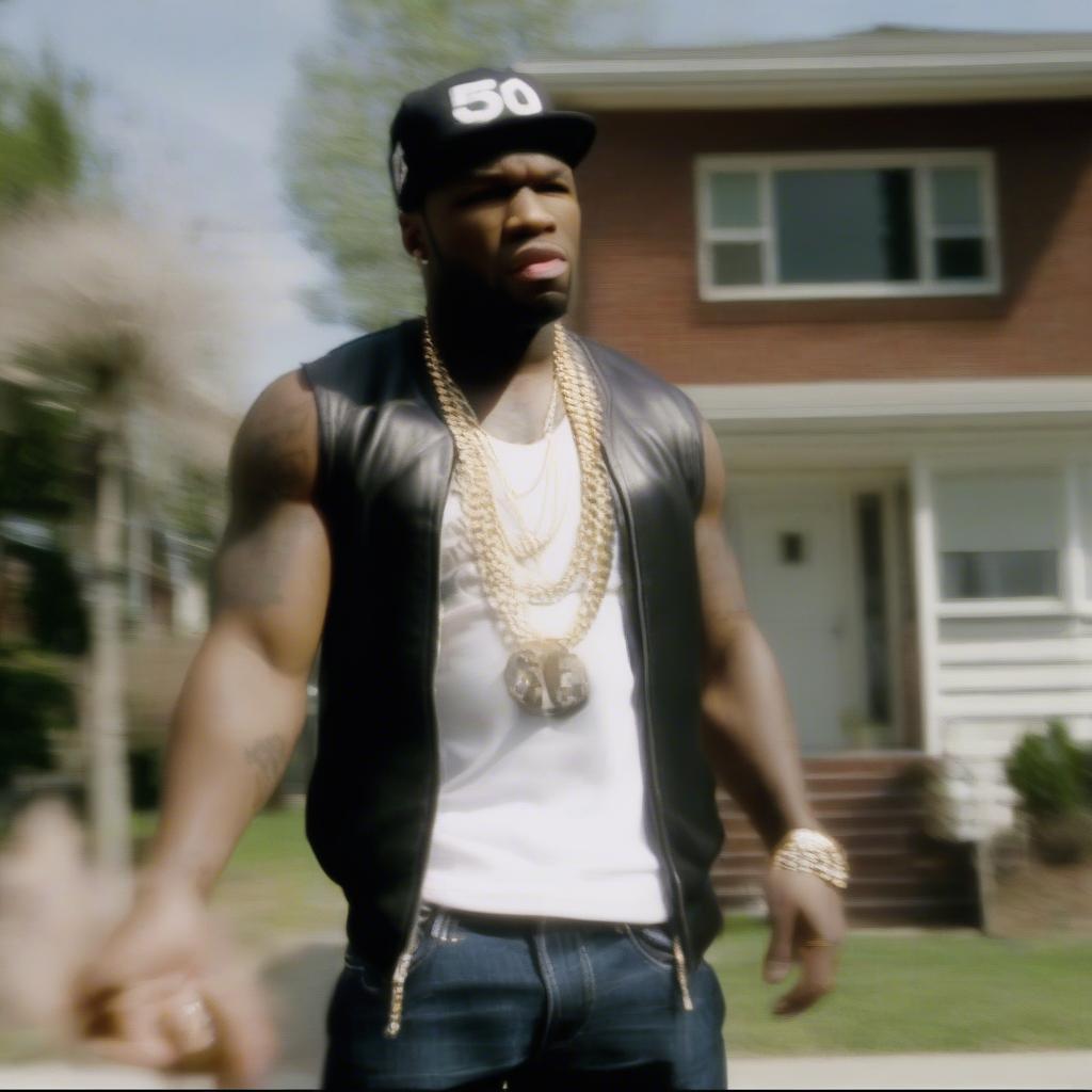 50 Cent in a music video from 2003