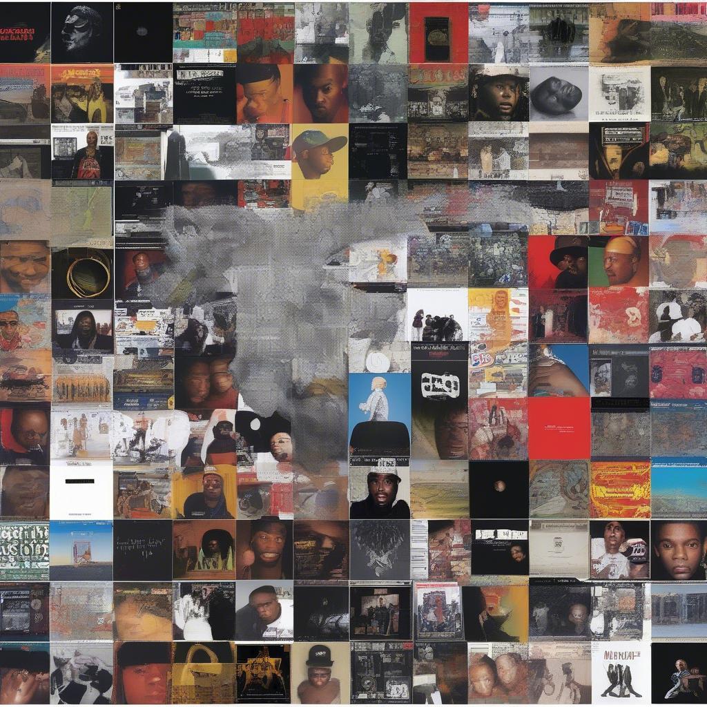 A collage of album covers from 2004's top rap albums