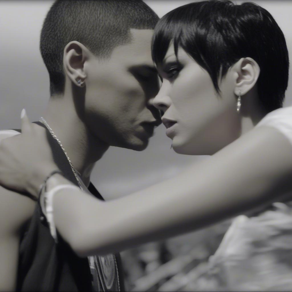 Eminem and Rihanna in the music video for "Love the Way You Lie"