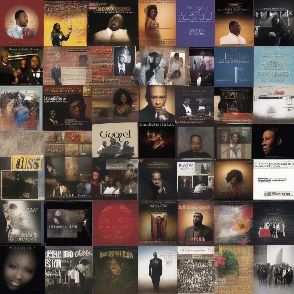 Various gospel album covers from 2012