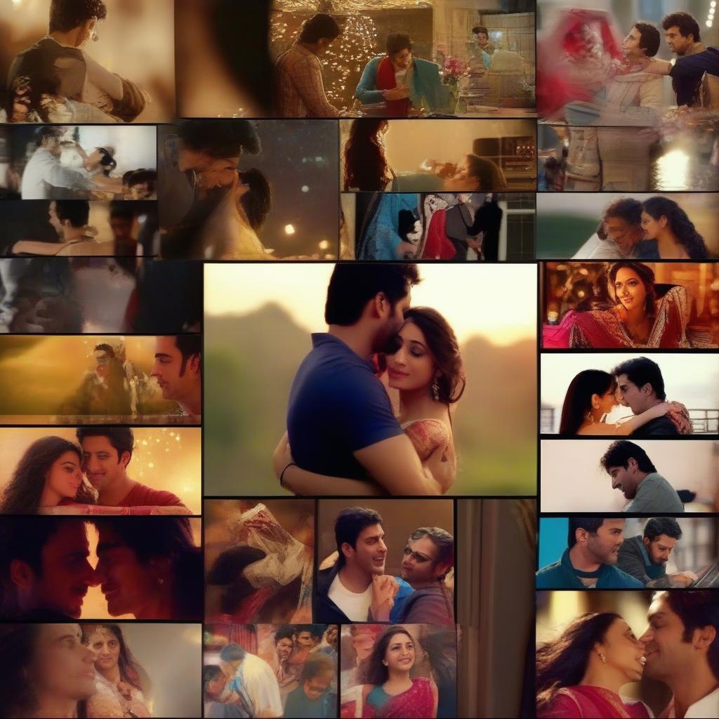 Movie scenes from Hindi romantic songs of 2013