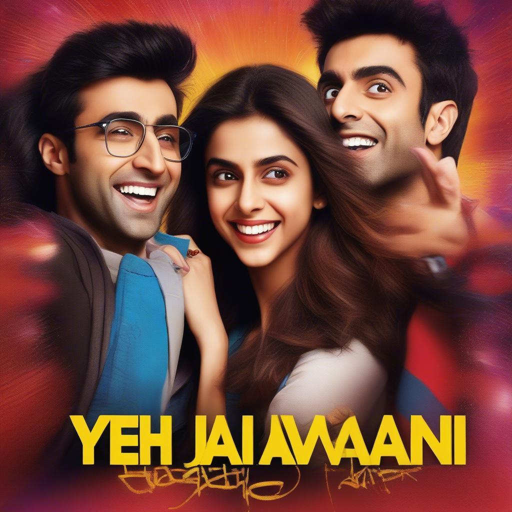 Yeh Jawaani Hai Deewani Movie Poster with the main cast and the title