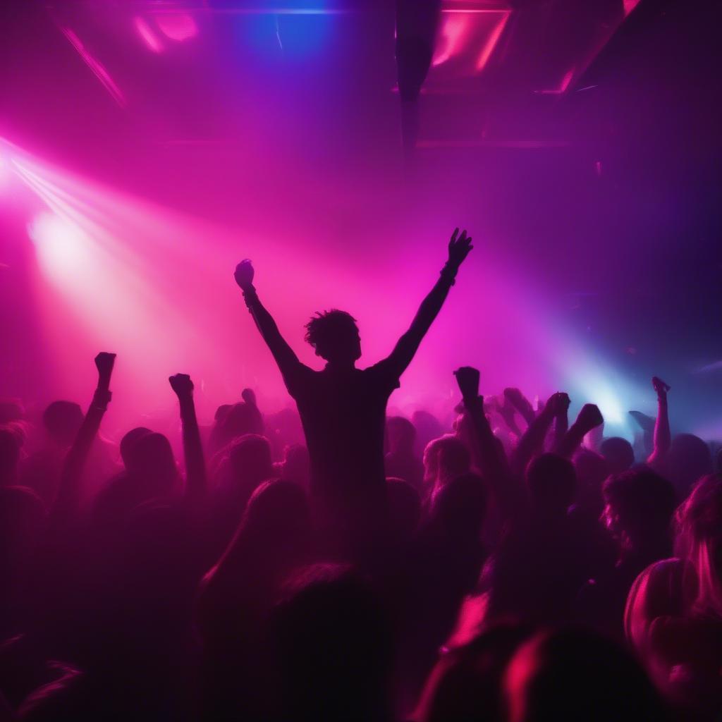 Dancing Crowd at a Nightclub