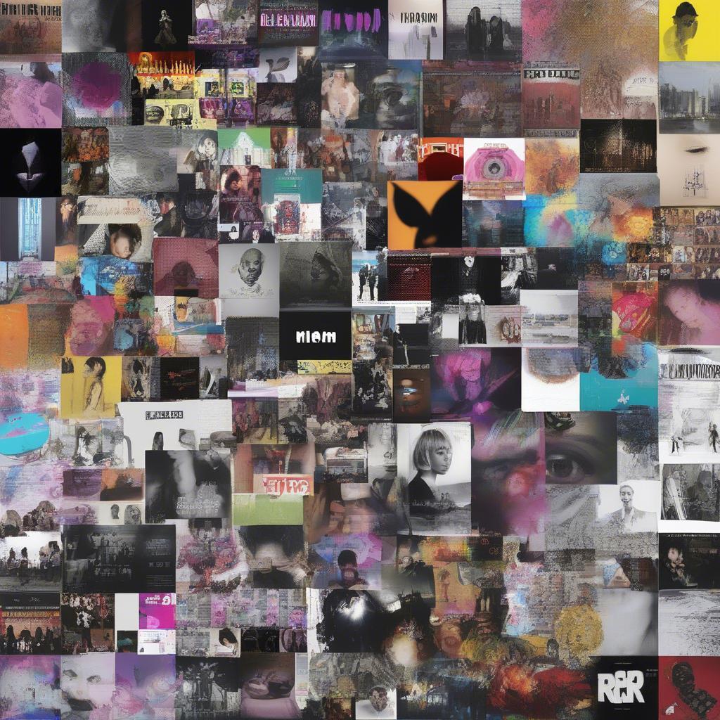 Various album covers representing different genres popular in 2014