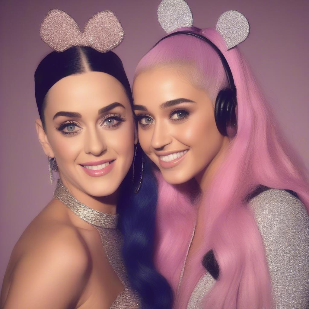 Katy Perry and Ariana Grande at an awards show