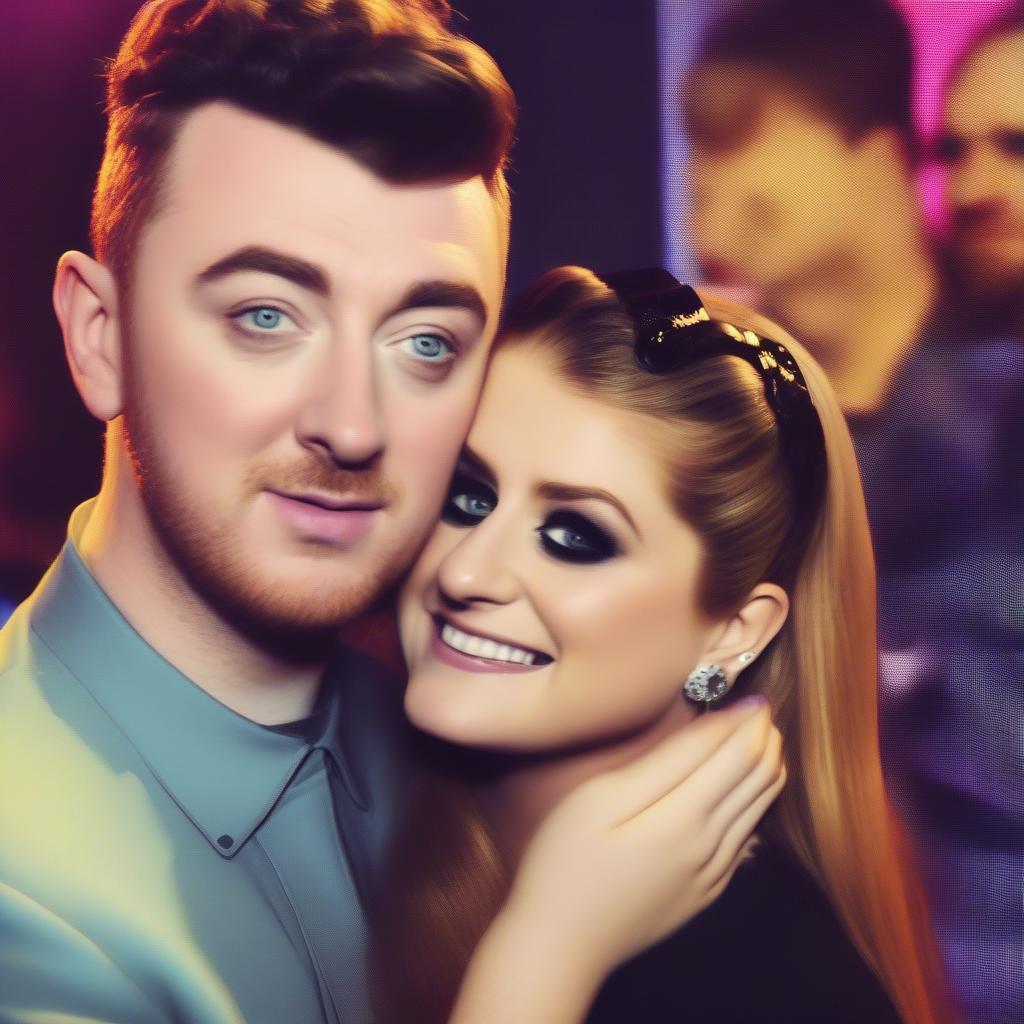 Sam Smith and Meghan Trainor at a music event