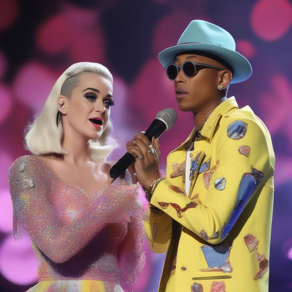 2014 Pop Stars Katy Perry and Pharrell Williams