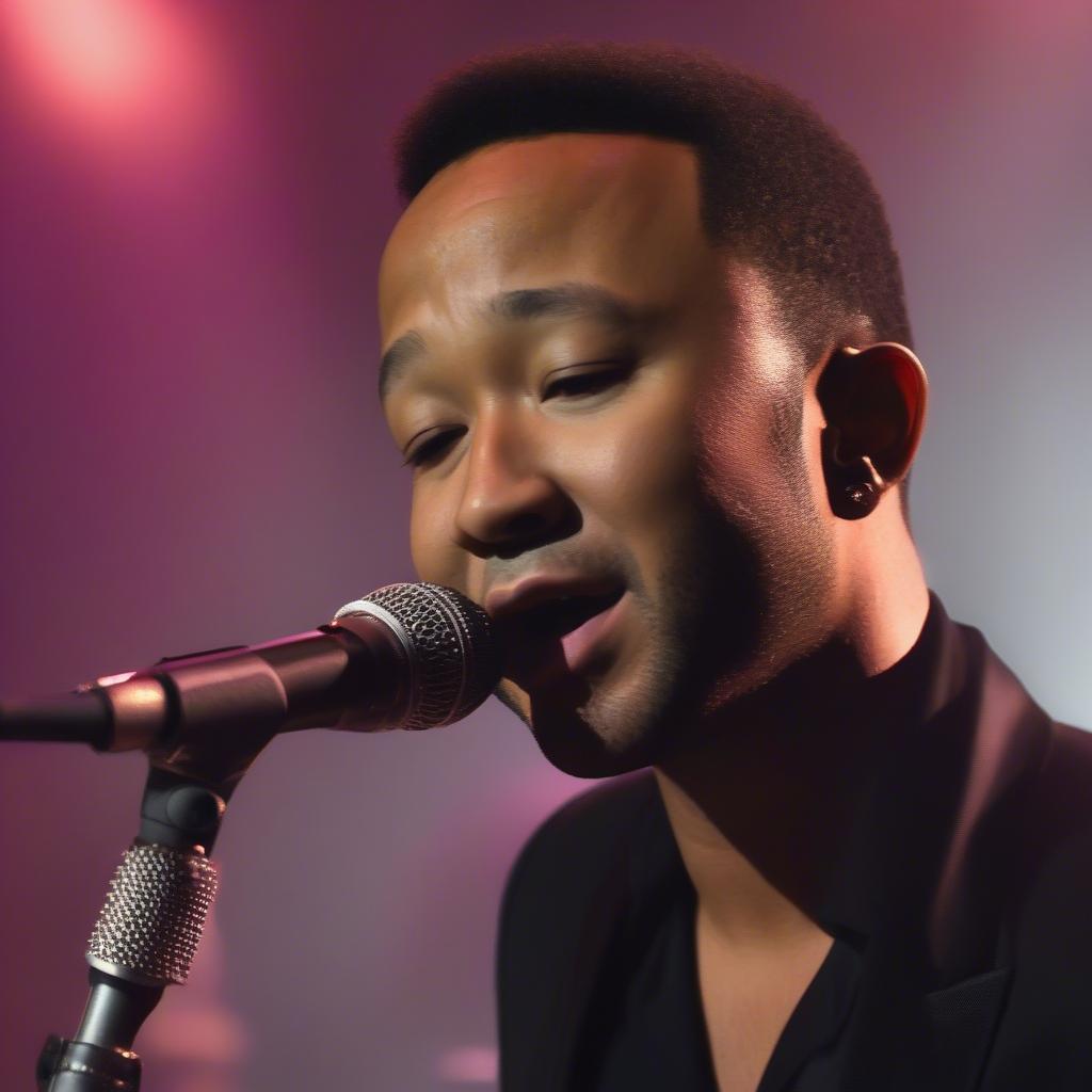 John Legend singing "All of Me"