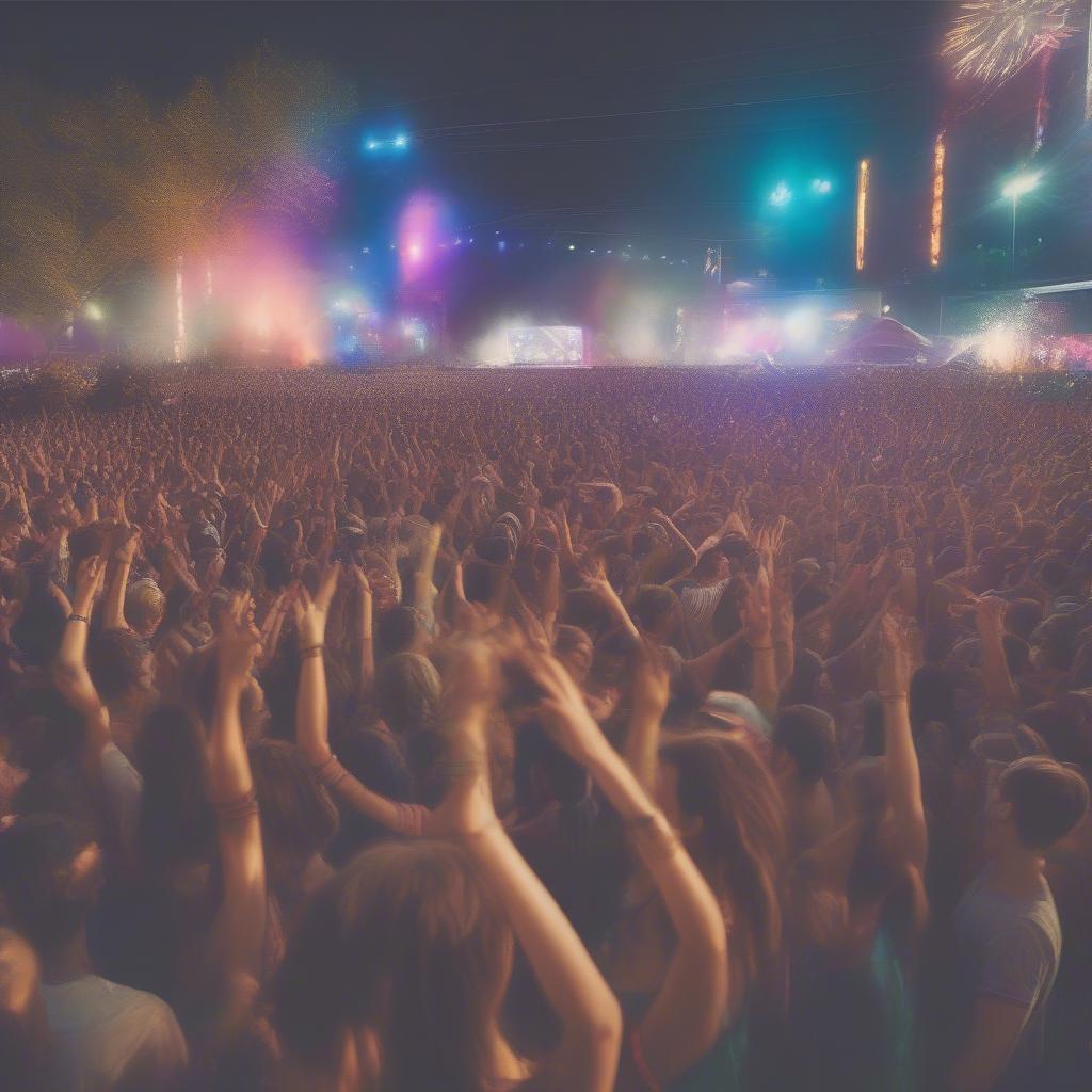 Crowd at a music festival