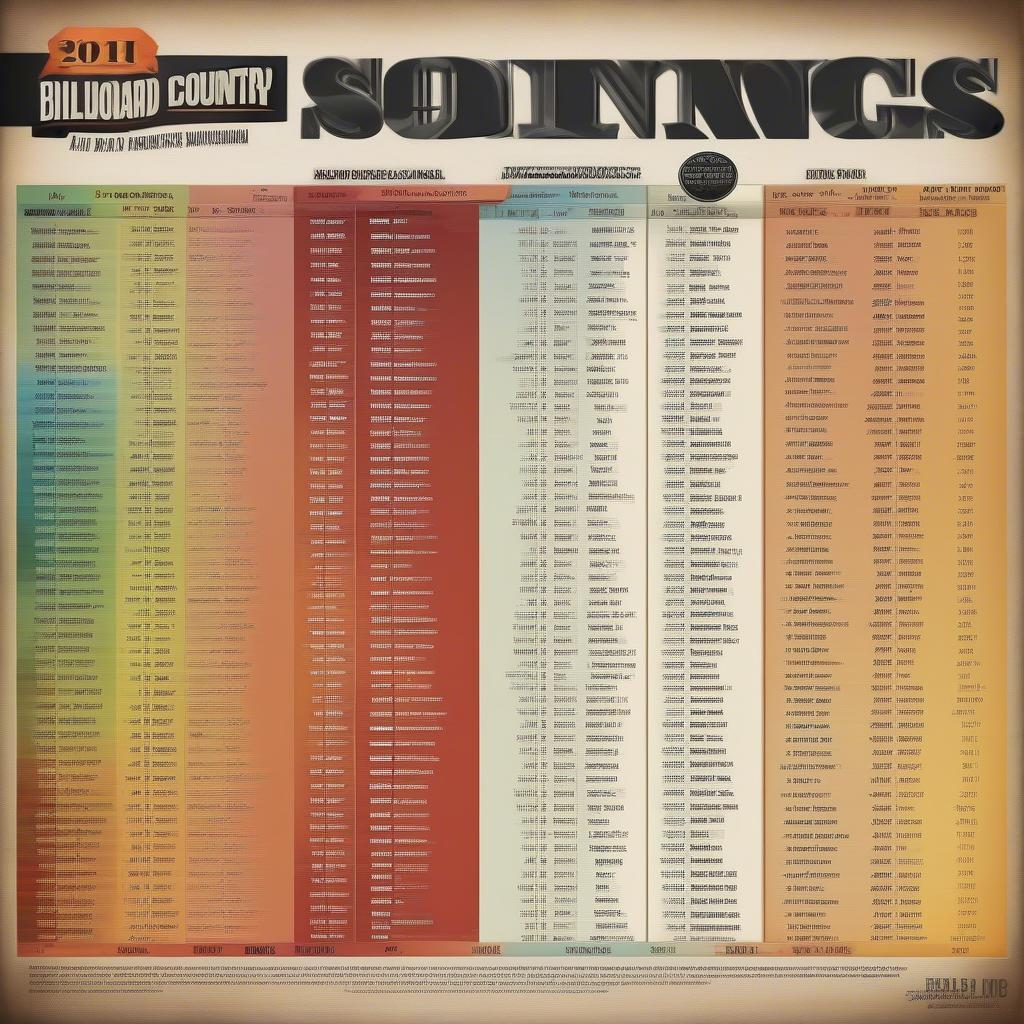 2015 Country Music Chart Toppers