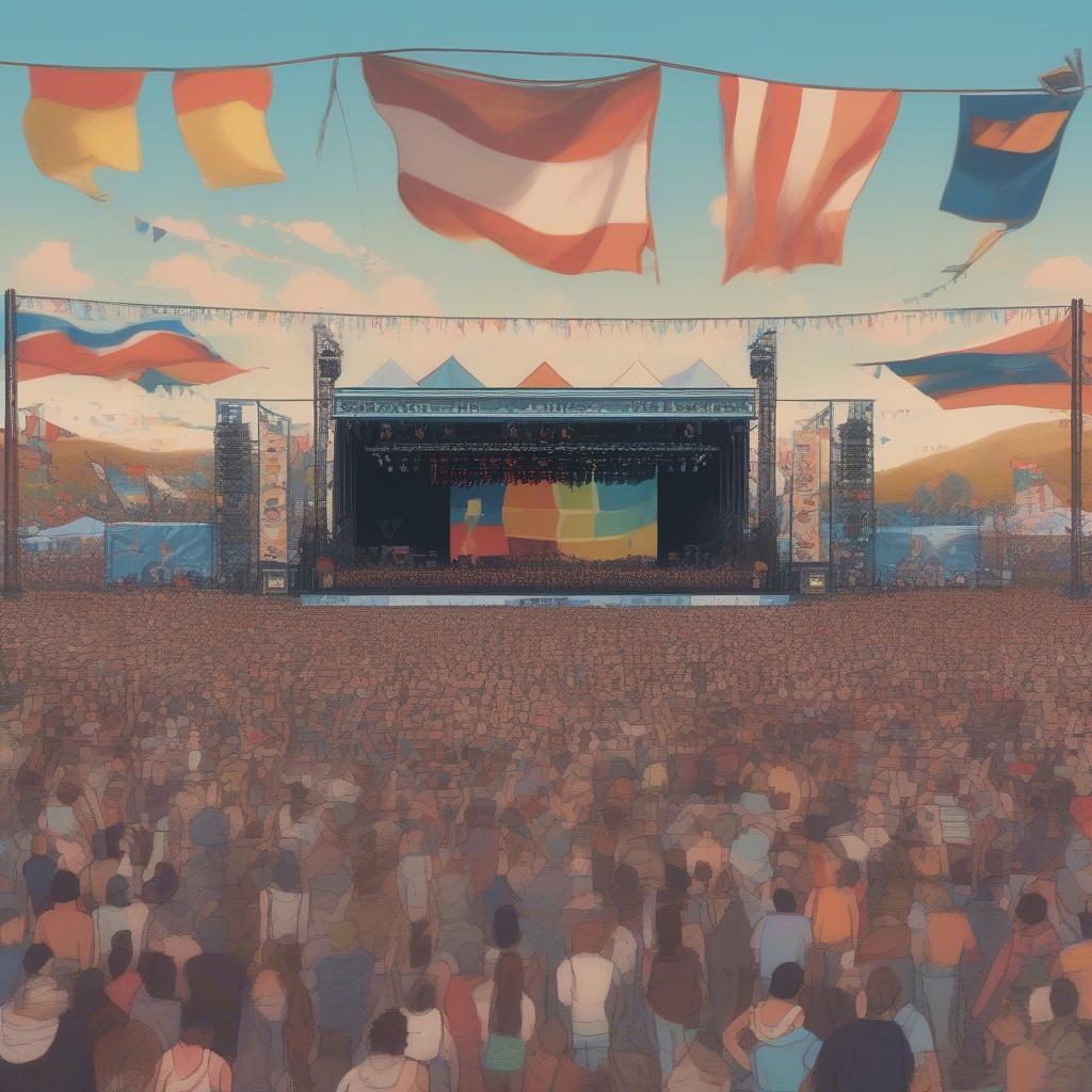 People enjoying a summer music festival in 2015