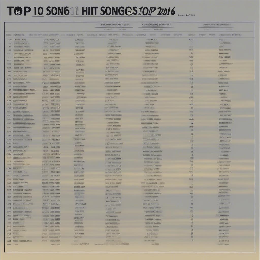 2016 Music Charts Analysis