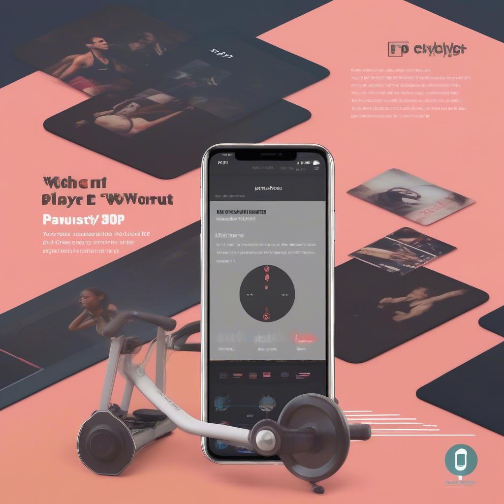 A smartphone displaying a 2017 cycle spin playlist with popular workout songs.