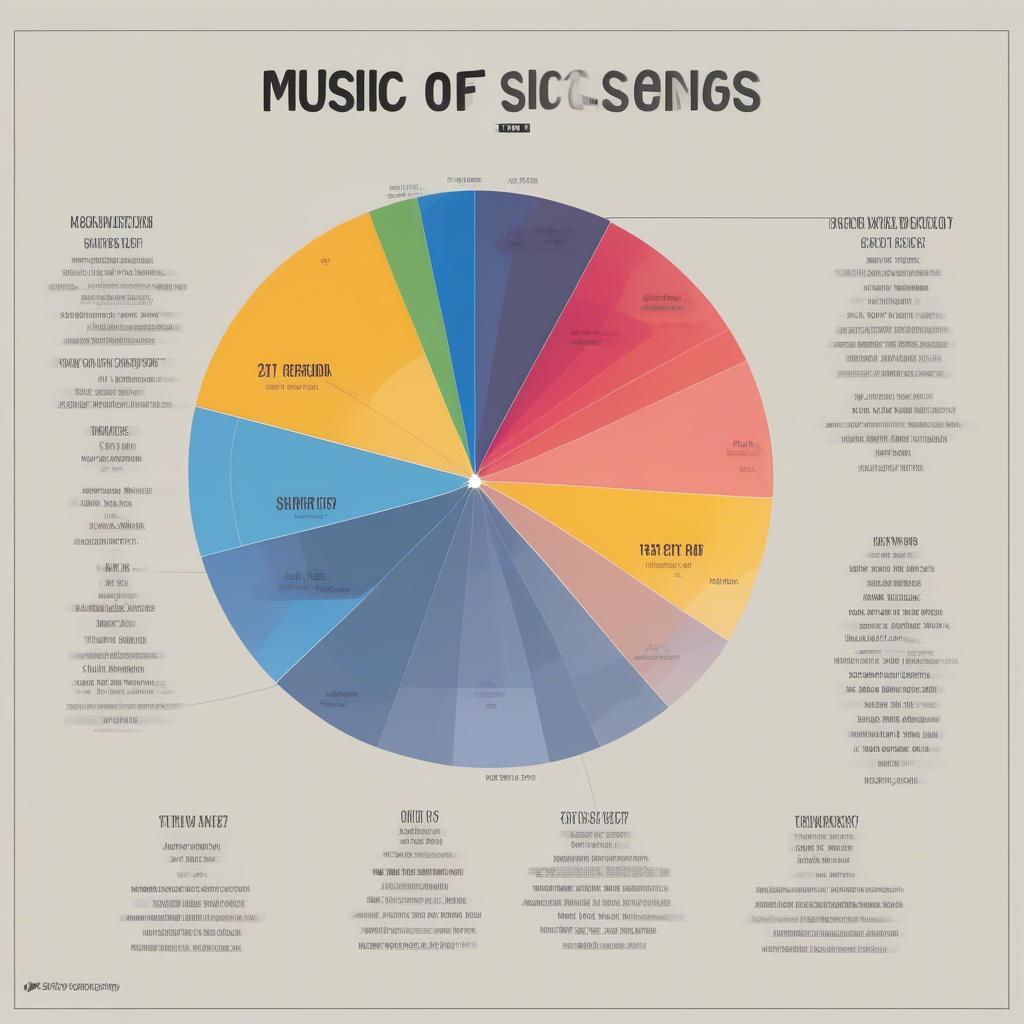 Breakdown of music genres in the top 100 songs of 2017, showing the percentage of pop, hip-hop, R&B, electronic, and country music.