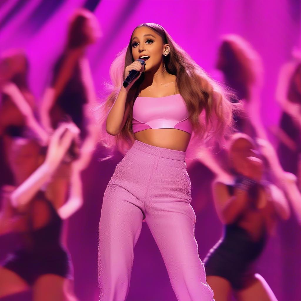 Ariana Grande performing "Thank U, Next"