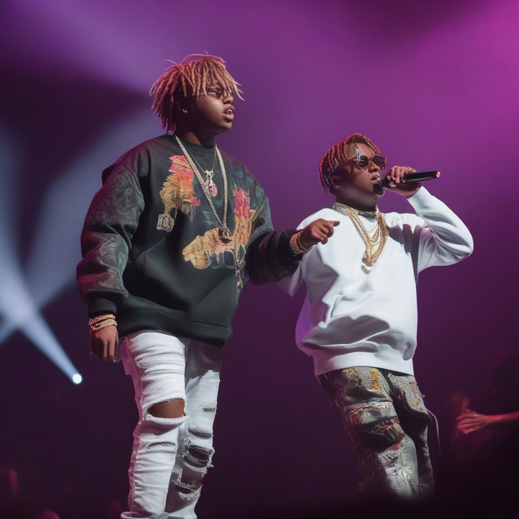 Juice WRLD and Gunna performing