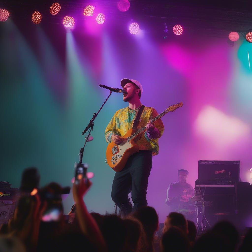 Portugal. The Man performing "Feel It Still" at the 2018 Hangout Music Festival