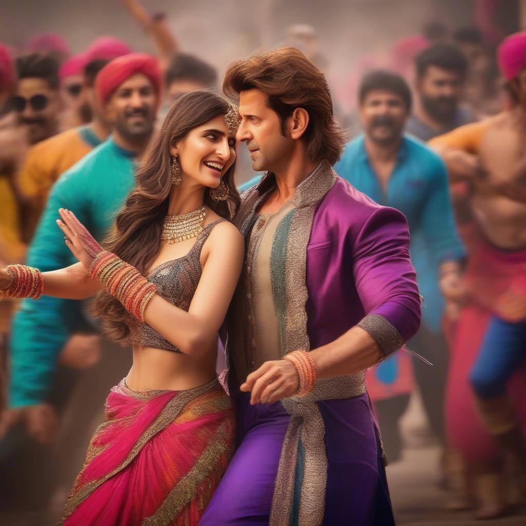 War Movie Still - Hrithik Roshan and Vaani Kapoor Dancing