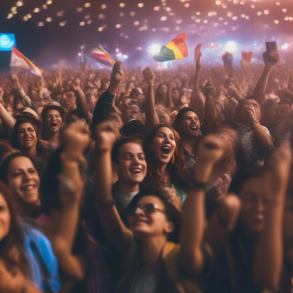 Crowd enjoying music at the 2019 Vive Latino Festival