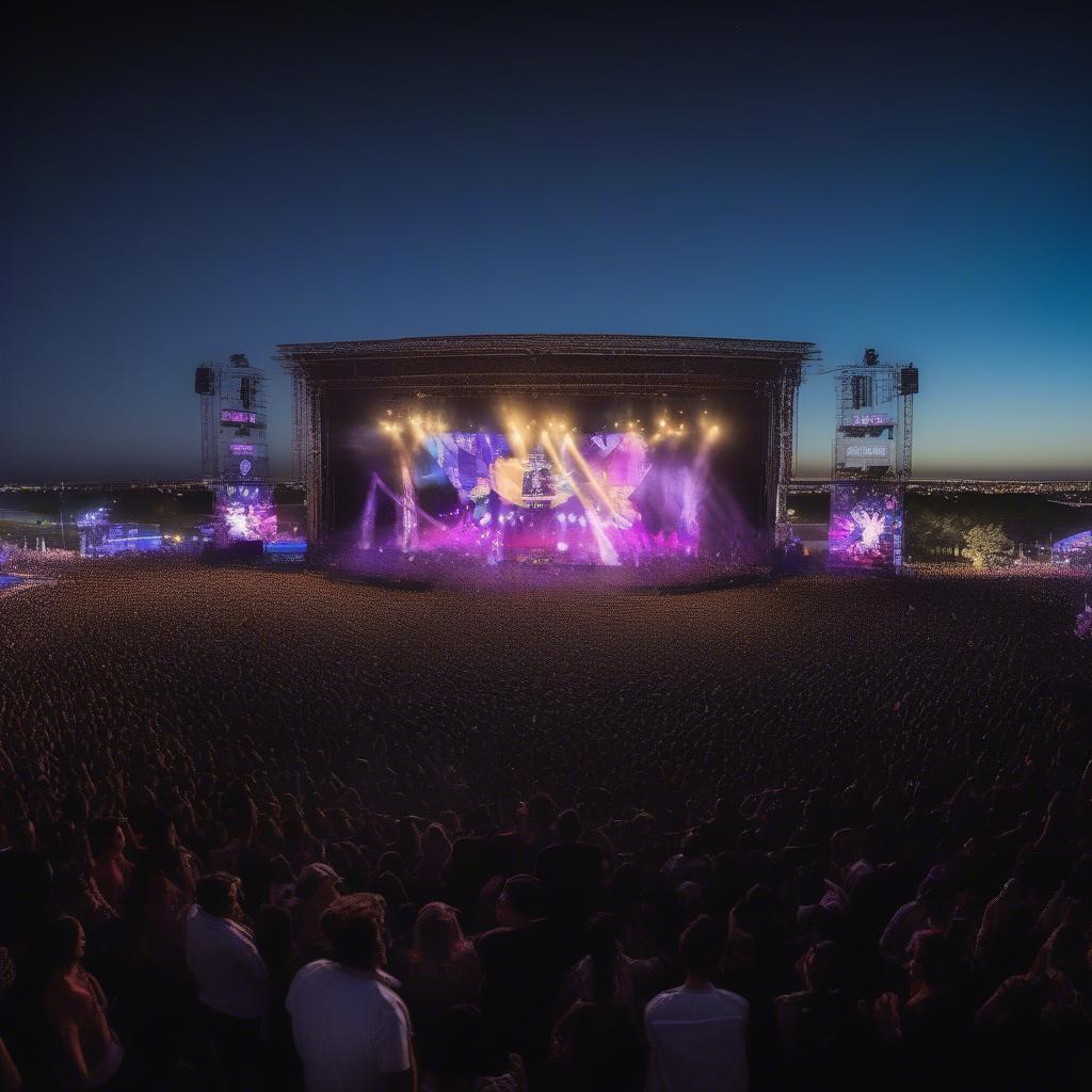 Vive Latino 2019 main stage at night