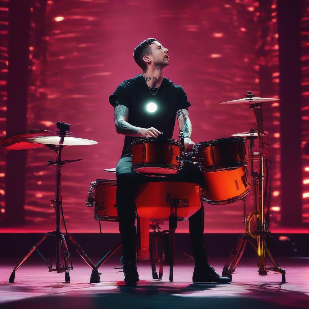 Twenty One Pilots performing "Stressed Out" at the 2020 iHeartRadio ALTer EGO