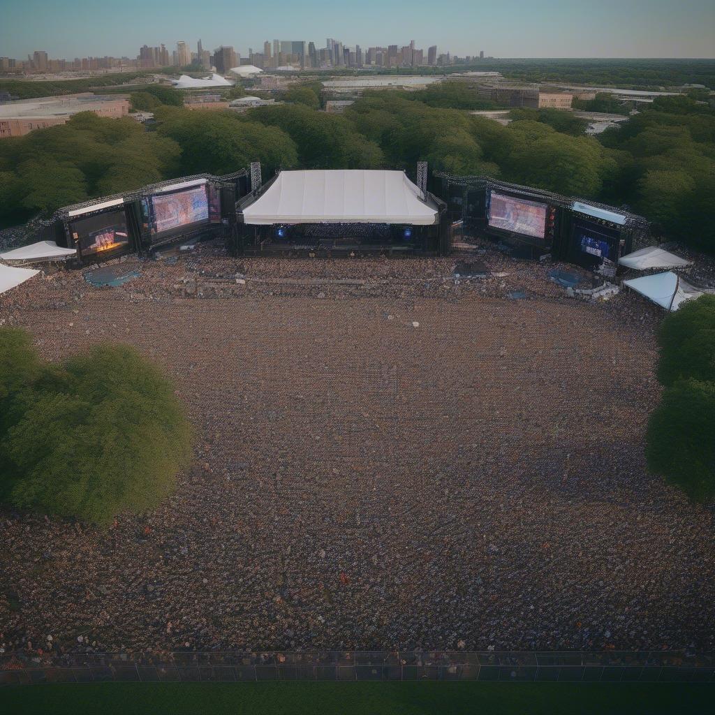 Crowd Enjoying Music at the 2021 Governors Ball