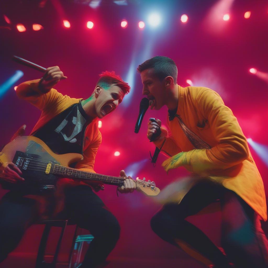 Tyler Joseph and Josh Dun performing Ride.