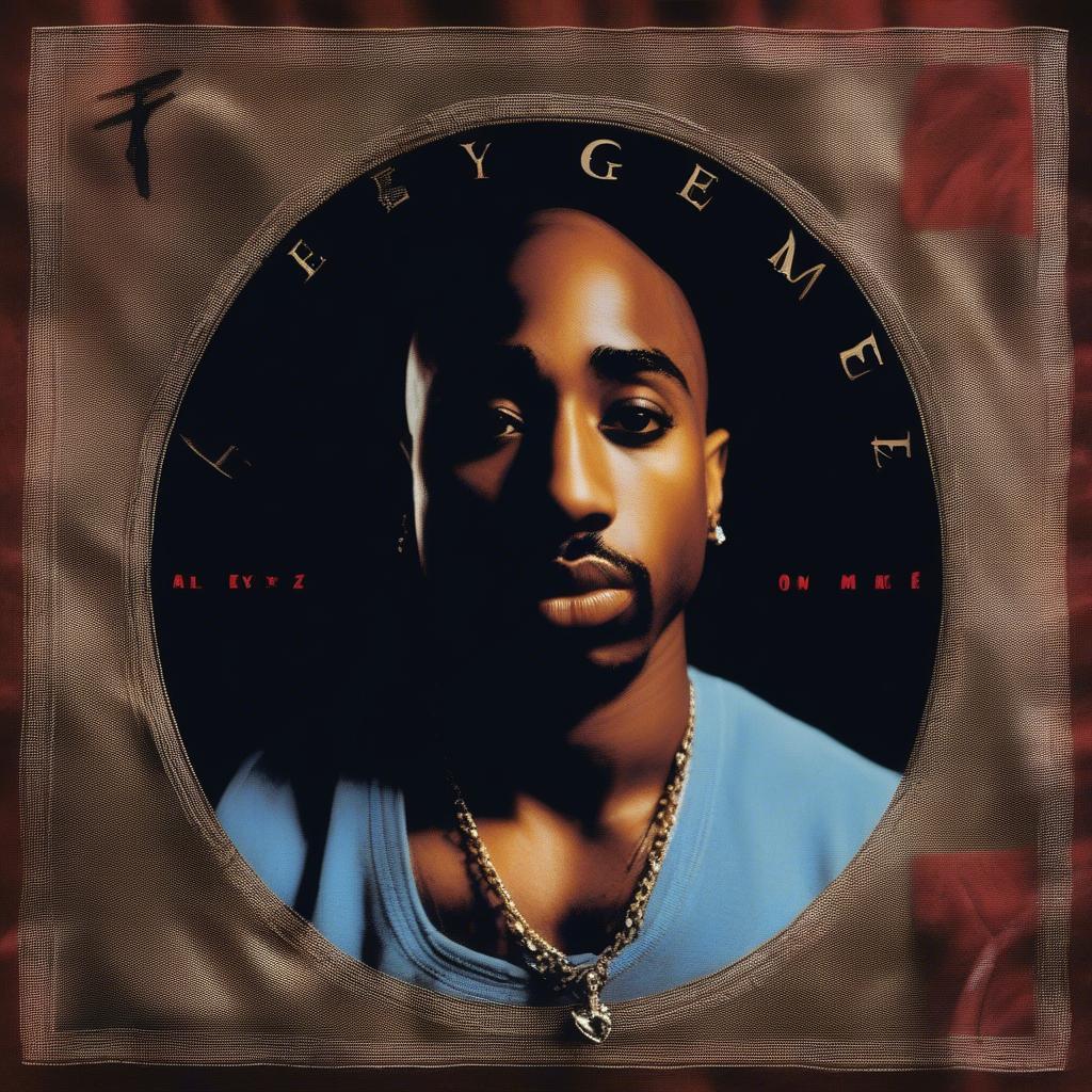 The iconic album cover of All Eyez on Me featuring 2Pac.