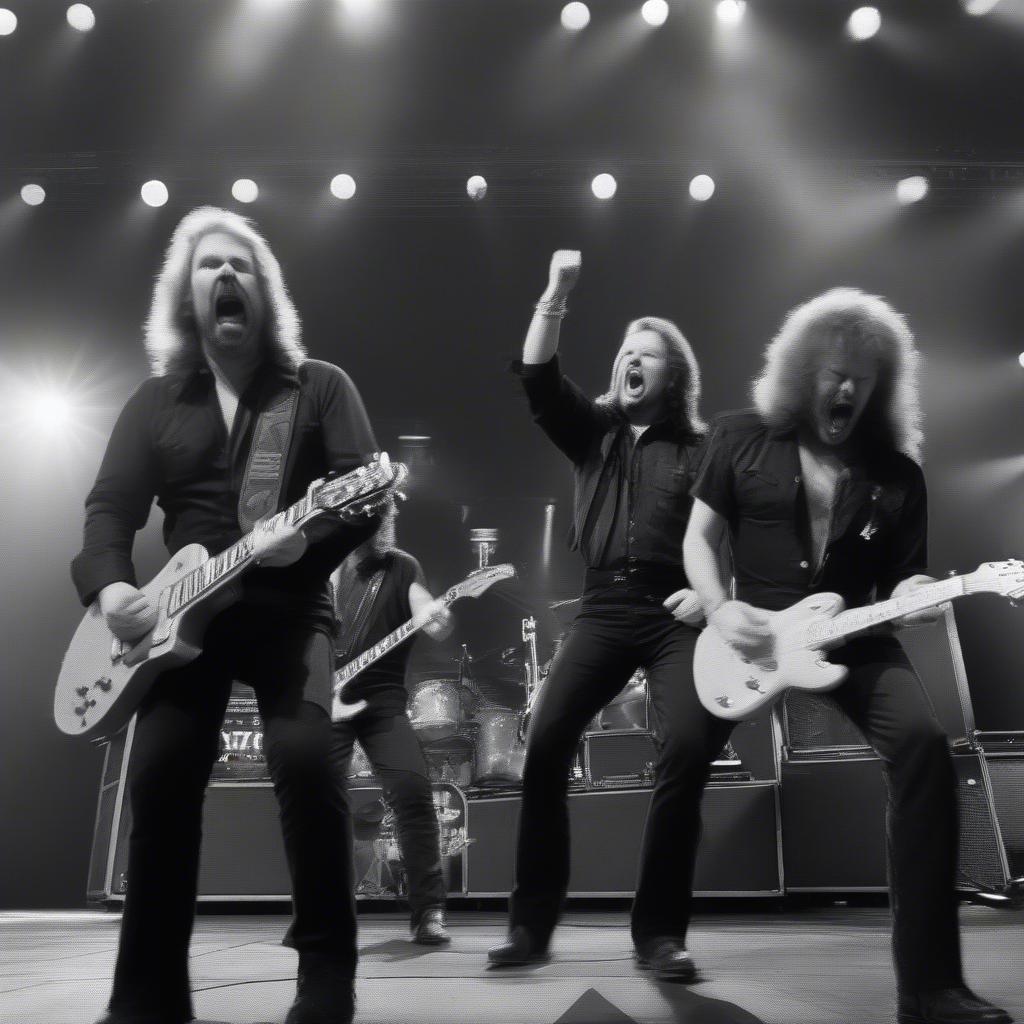 38 Special Rocking Out on Stage During "Rock On"