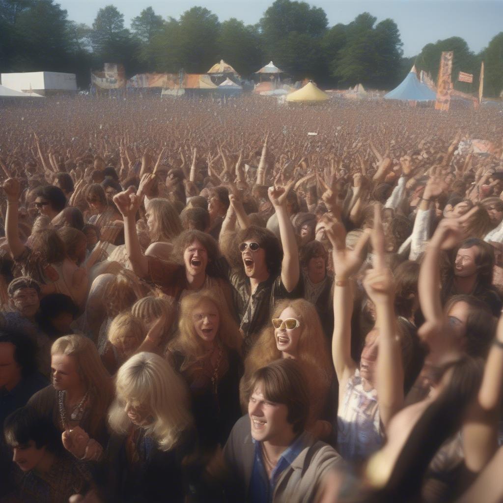 Crowd at a 70s Music Festival