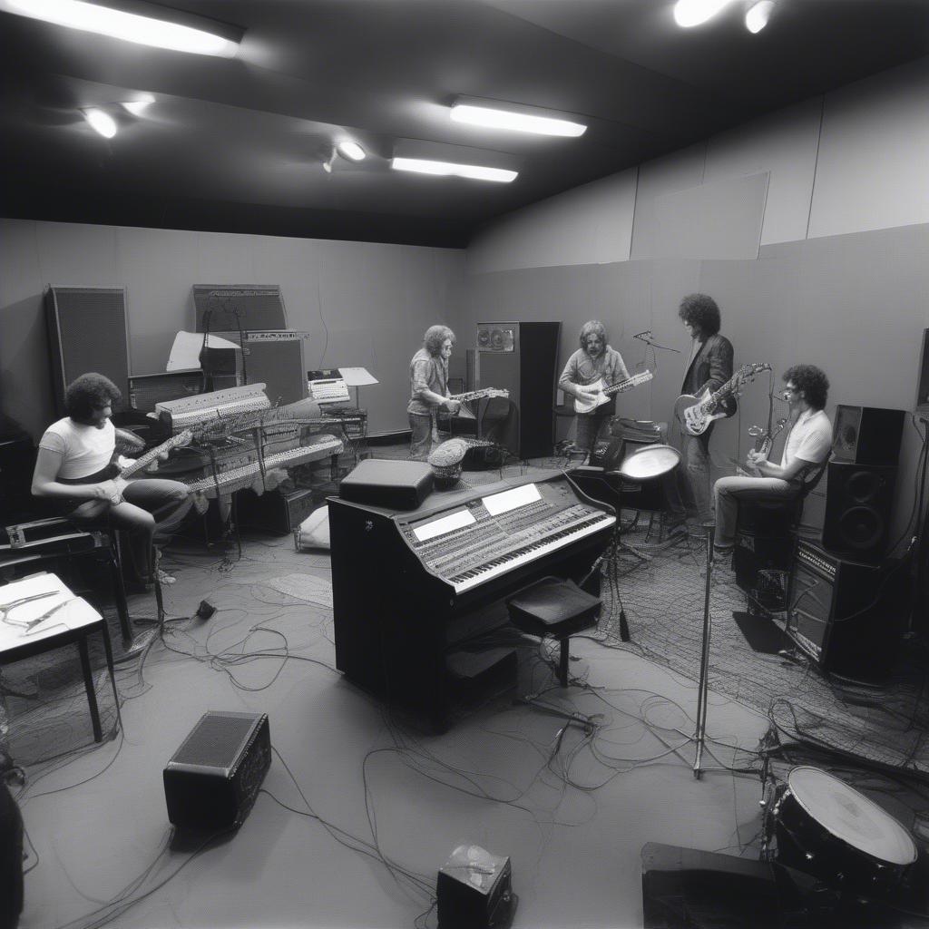 Studio session with iconic 70s musicians