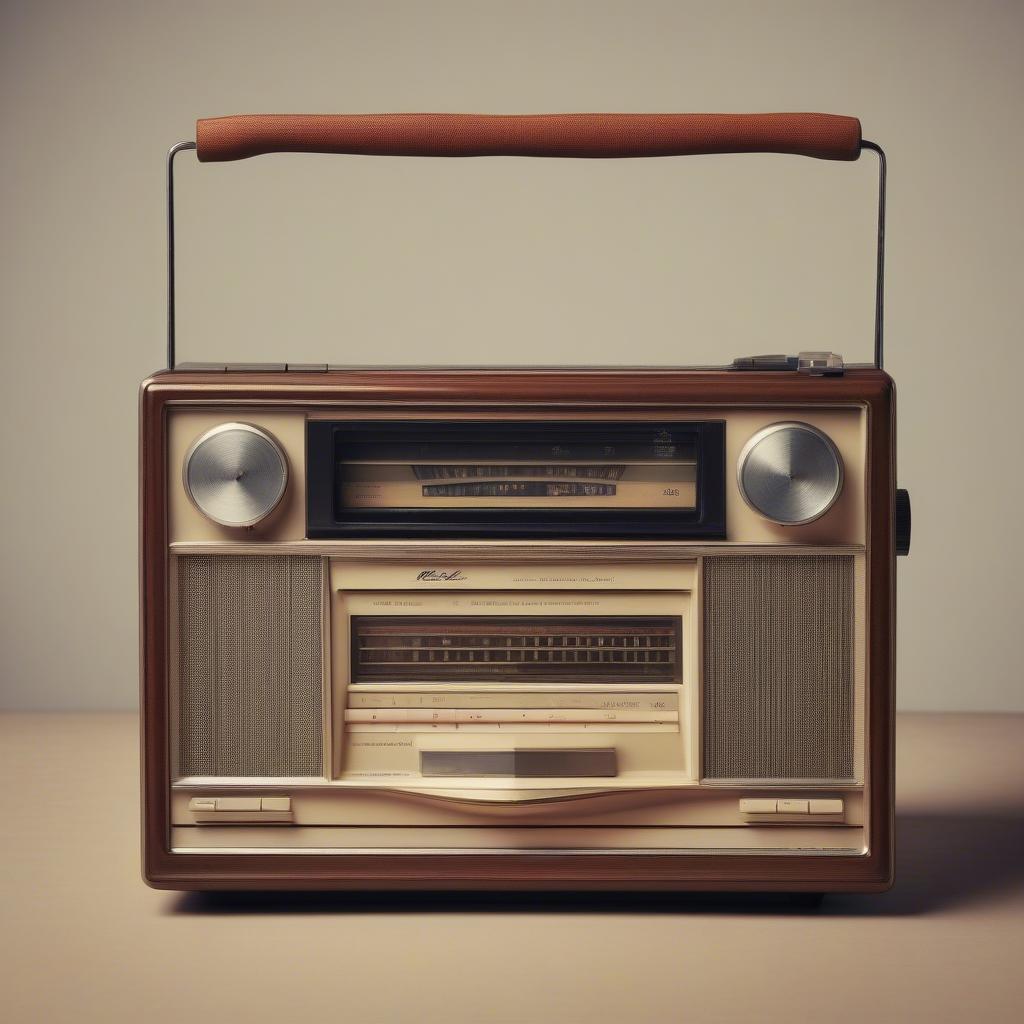 70s radio and cassette player