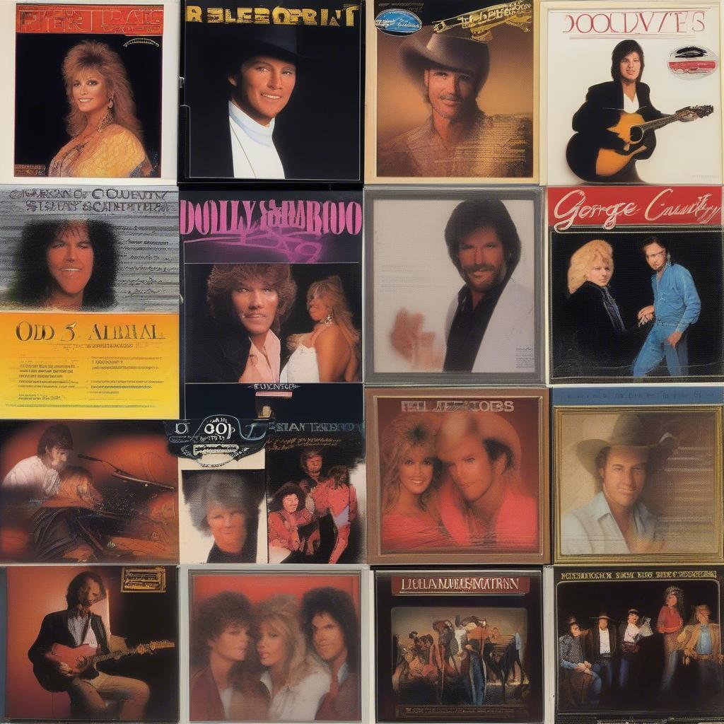 Vintage 80s Country Album Covers